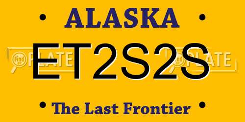ET2S2S Alaska License Plate