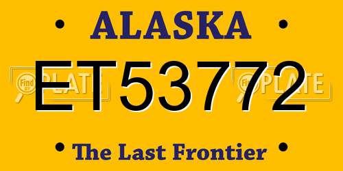 ET53772 Alaska License Plate