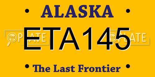 ETA145 Alaska License Plate