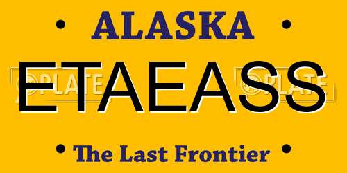 ETAEASS Alaska License Plate