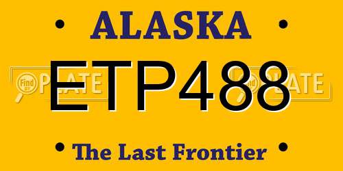 ETP488 Alaska License Plate
