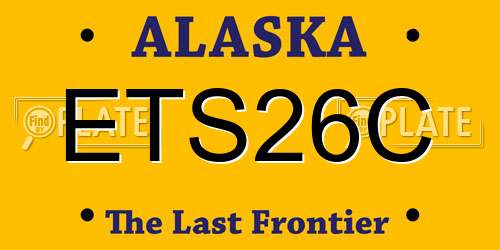 ETS26C Alaska License Plate