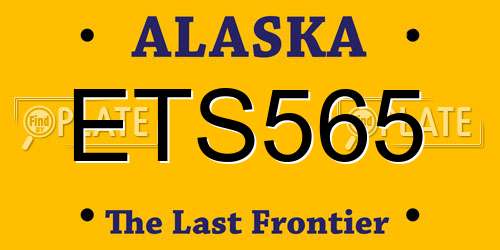 ETS565 Alaska License Plate