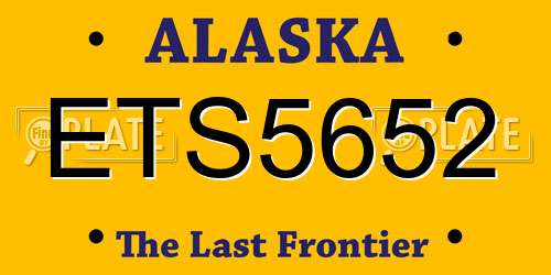 ETS5652 Alaska License Plate