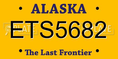 ETS5682 Alaska License Plate