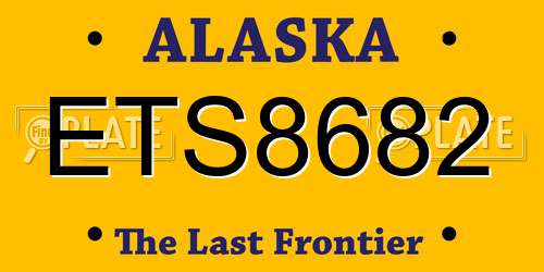 ETS8682 Alaska License Plate