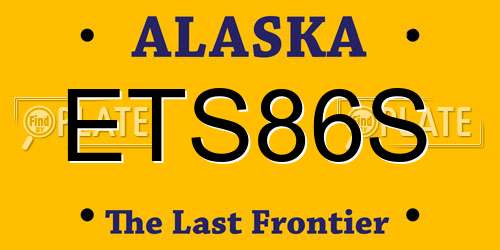 ETS86S Alaska License Plate