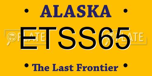 ETSS65 Alaska License Plate