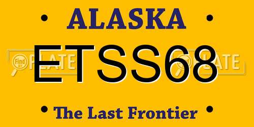 ETSS68 Alaska License Plate
