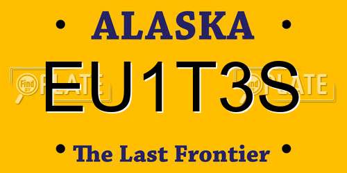 EU1T3S Alaska License Plate