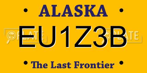 EU1Z3B Alaska License Plate