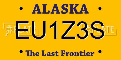 EU1Z3S Alaska License Plate
