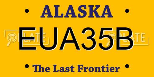 EUA35B Alaska License Plate