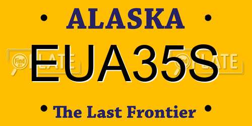 EUA35S Alaska License Plate