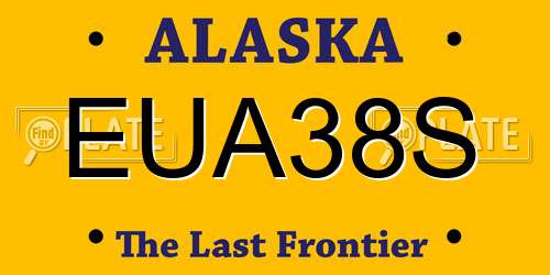 EUA38S Alaska License Plate