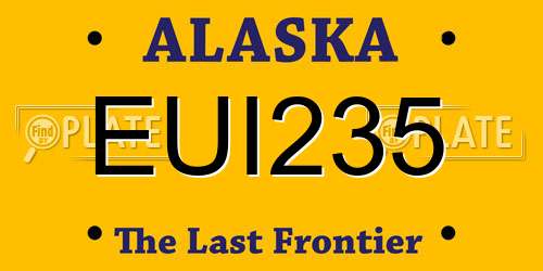 EUI235 Alaska License Plate