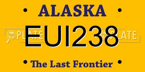 EUI238 Alaska License Plate