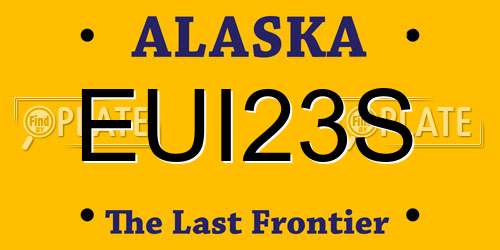 EUI23S Alaska License Plate
