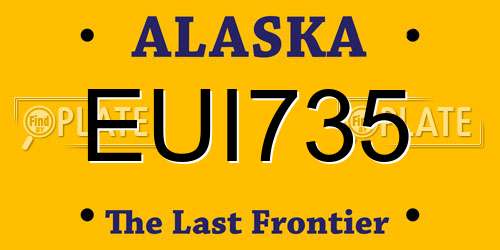 EUI735 Alaska License Plate