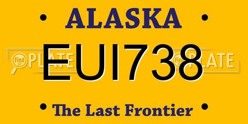 EUI738 Alaska License Plate