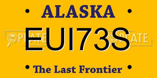 EUI73S Alaska License Plate