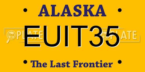 EUIT35 Alaska License Plate