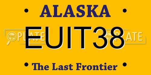EUIT38 Alaska License Plate
