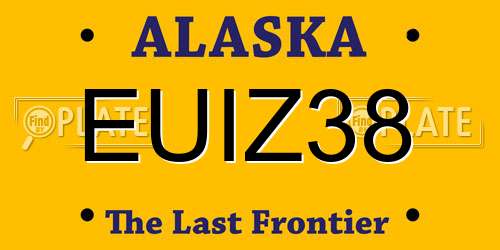 EUIZ38 Alaska License Plate