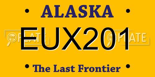EUX201 Alaska License Plate