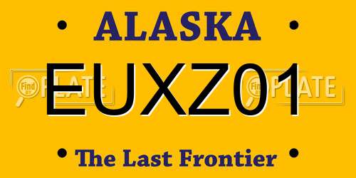 EUXZ01 Alaska License Plate