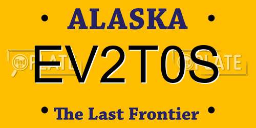 EV2T0S Alaska License Plate