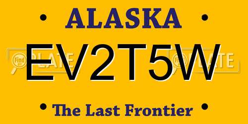 EV2T5W Alaska License Plate