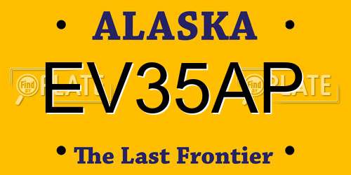EV35AP Alaska License Plate
