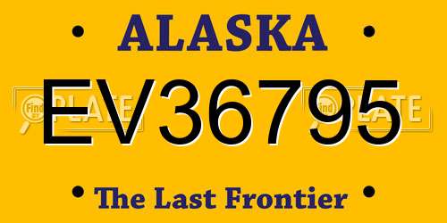 EV36795 Alaska License Plate