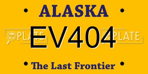EV404 Alaska License Plate
