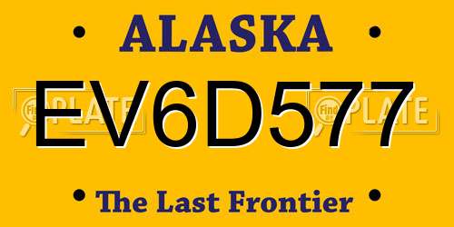 EV6D577 Alaska License Plate