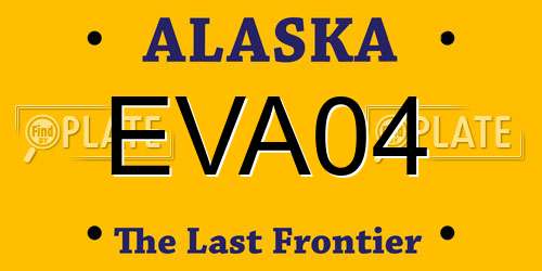EVA04 Alaska License Plate
