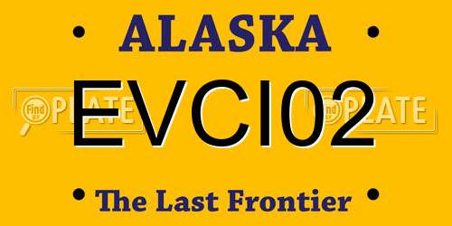 EVCI02 Alaska License Plate