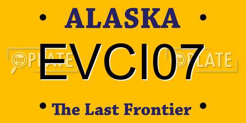 EVCI07 Alaska License Plate