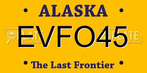 EVFO45 Alaska License Plate
