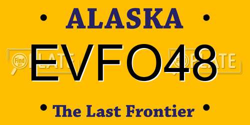 EVFO48 Alaska License Plate