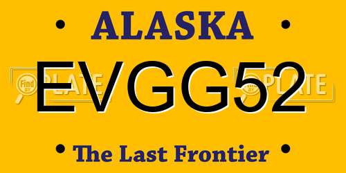 EVGG52 Alaska License Plate
