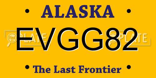 EVGG82 Alaska License Plate