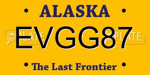 EVGG87 Alaska License Plate