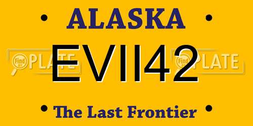 EVII42 Alaska License Plate