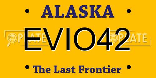 EVIO42 Alaska License Plate