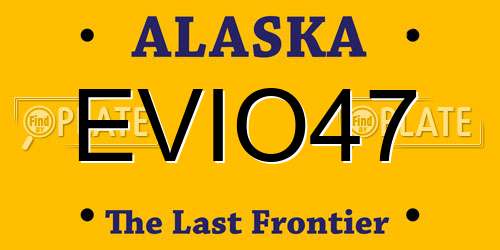 EVIO47 Alaska License Plate