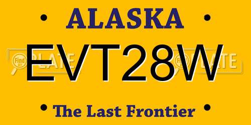EVT28W Alaska License Plate