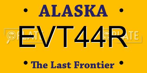 EVT44R Alaska License Plate