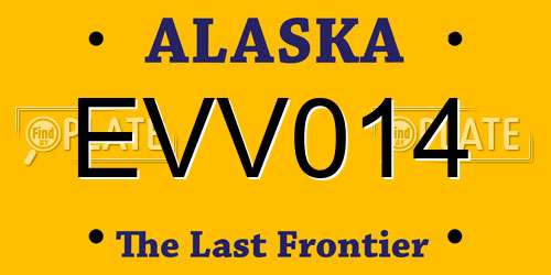 EVV014 Alaska License Plate